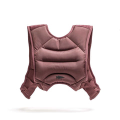 The Spy Ruck | Women's Weighted Vest in mauve features padding and shoulder straps, offering a stylish option for weighted fitness exercises. Shown on a white background.