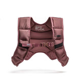 GORUCK Spy Ruck maroon weighted vest with front buckle, isolated on white background