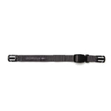 GORUCK Armor Grey sternum strap with buckle for rucking gear, laid flat on white background