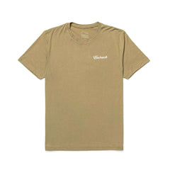 The GORUCK Bud Tee - Tri-Blend is a khaki premium shirt featuring a white "GORUCK" logo on the left chest, ideal for everyday wear.