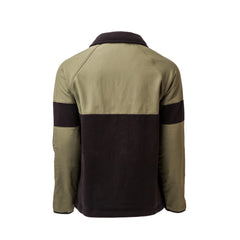 Back view of black and ranger green Task Force Dagger fleece jacket in size large from GORUCK