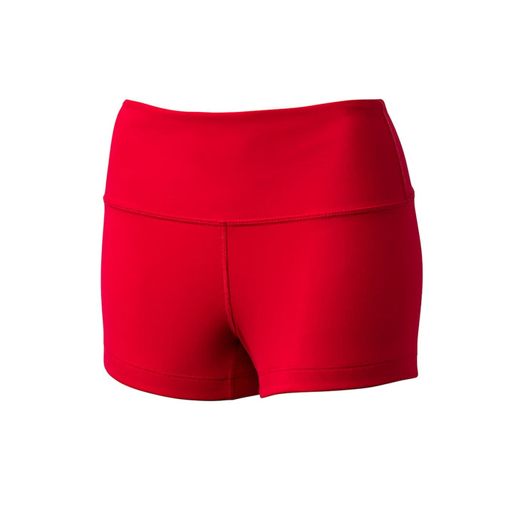 Set on a white background, the Women’s Squat Shorts - ToughFlex are bright red, featuring no-ride technology and ToughFlex Fabric for superior comfort and durability.