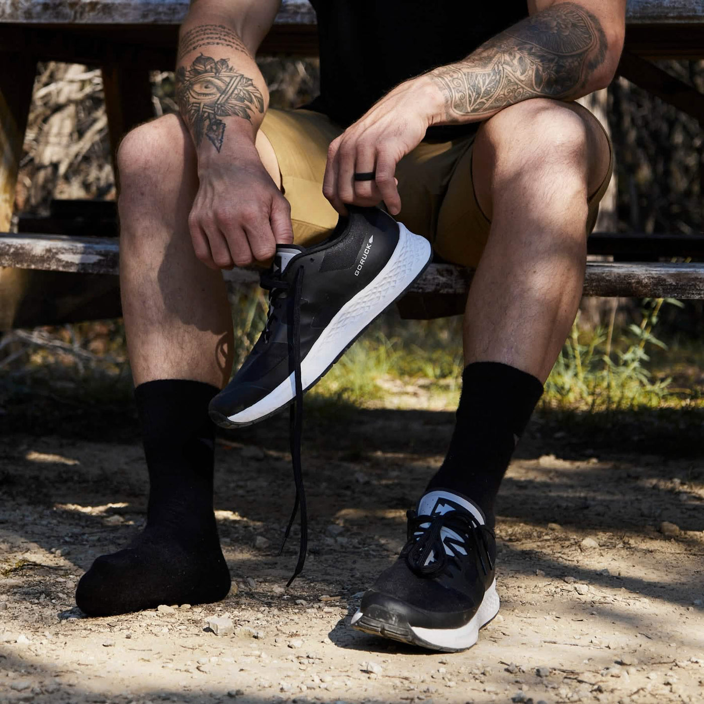 Men's Rough Runners - Black + Stone + White