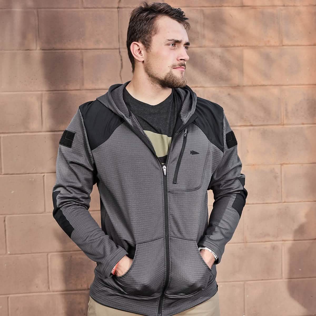 Goruck grid fleece zip hoodie Clearance
