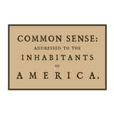 Tan patch titled "Common Sense Ruck" in bold black lettering, referencing Thomas Paine’s influential pamphlet advocating American independence.