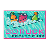 GORUCK Cooler Ruck graphic with drinks and ice, rucking gear patch design
