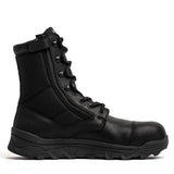 GORUCK black high-top rucking boot with side zipper and rugged sole on white background