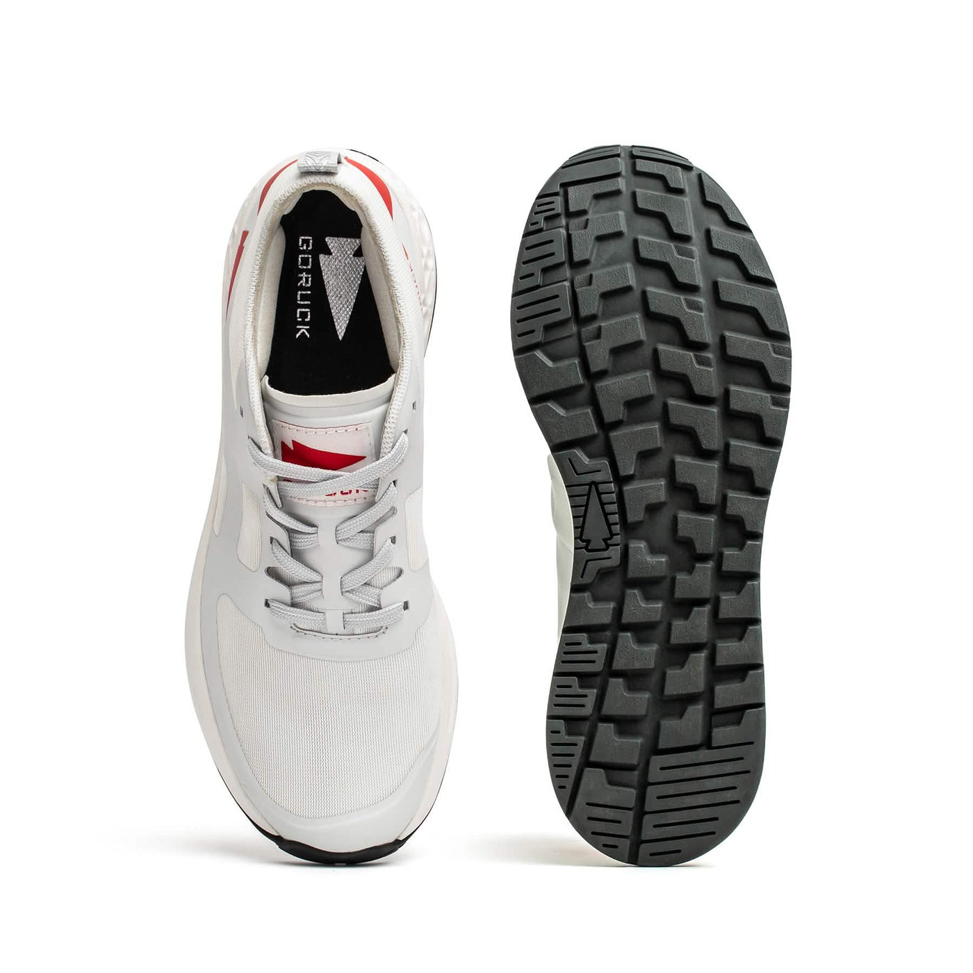 Rough Runners - Light Grey + Red + White