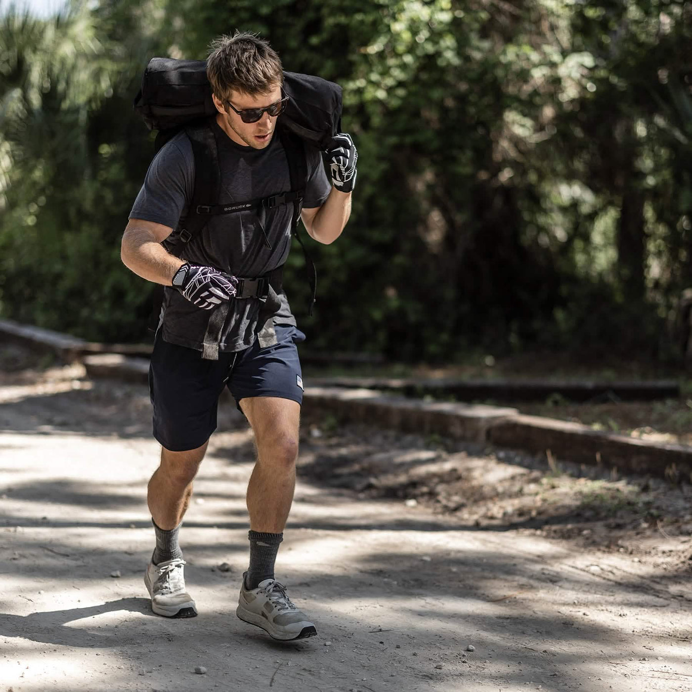 Men's Rough Runners - Light Grey + Red + White