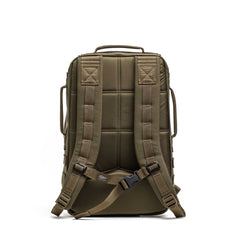 The Rucker 5.0, shown from the back, features padded straps and a chest buckle—ideal for rucking adventures.
