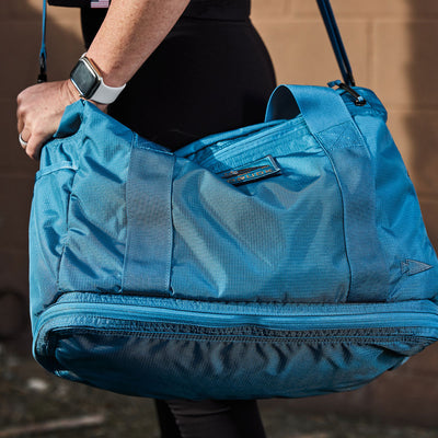 Kit Bag w/ Shoe Compartment - Ripstop ROBIC® - Tidal Blue (Includes Shoulder Strap)