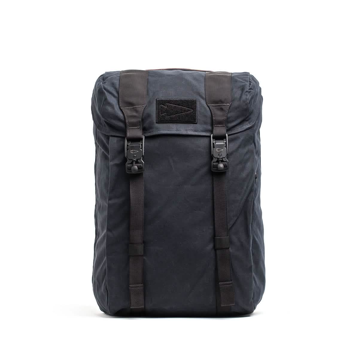 Black waxed canvas backpack deals