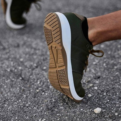 Men's Ballistic Trainers - Green + White + Gum