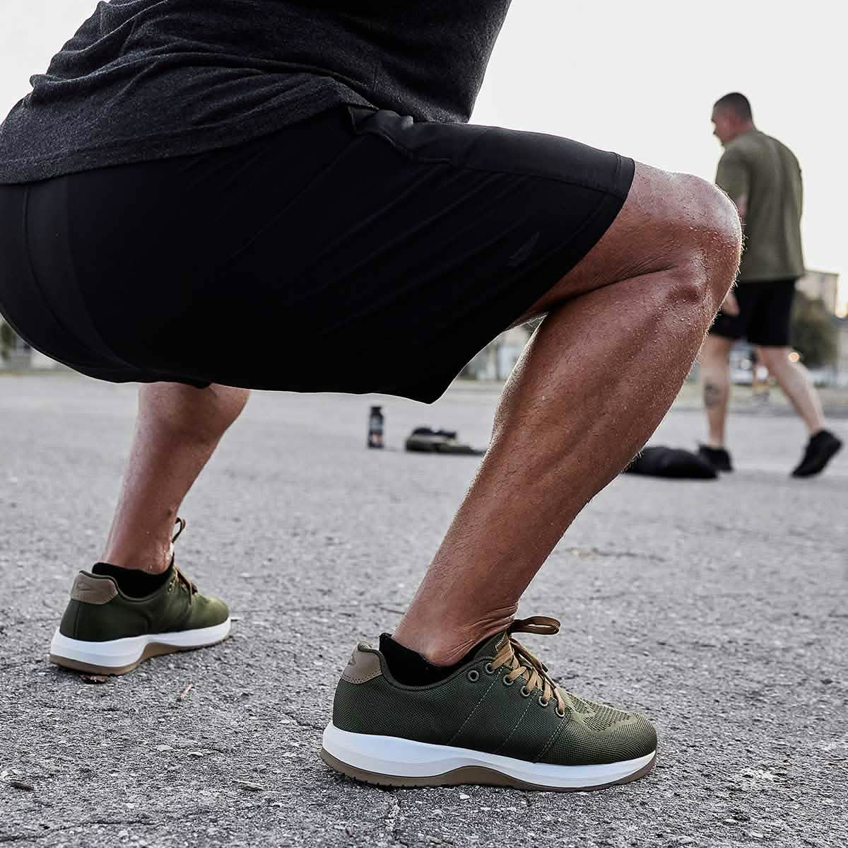 Men's Ballistic Trainers - Green + White + Gum