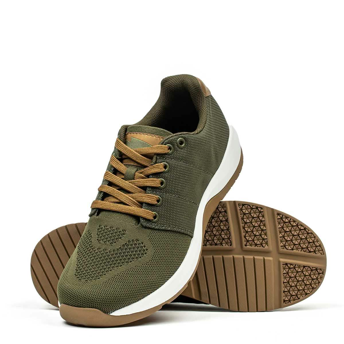 Men's Ballistic Trainers - Green + White + Gum