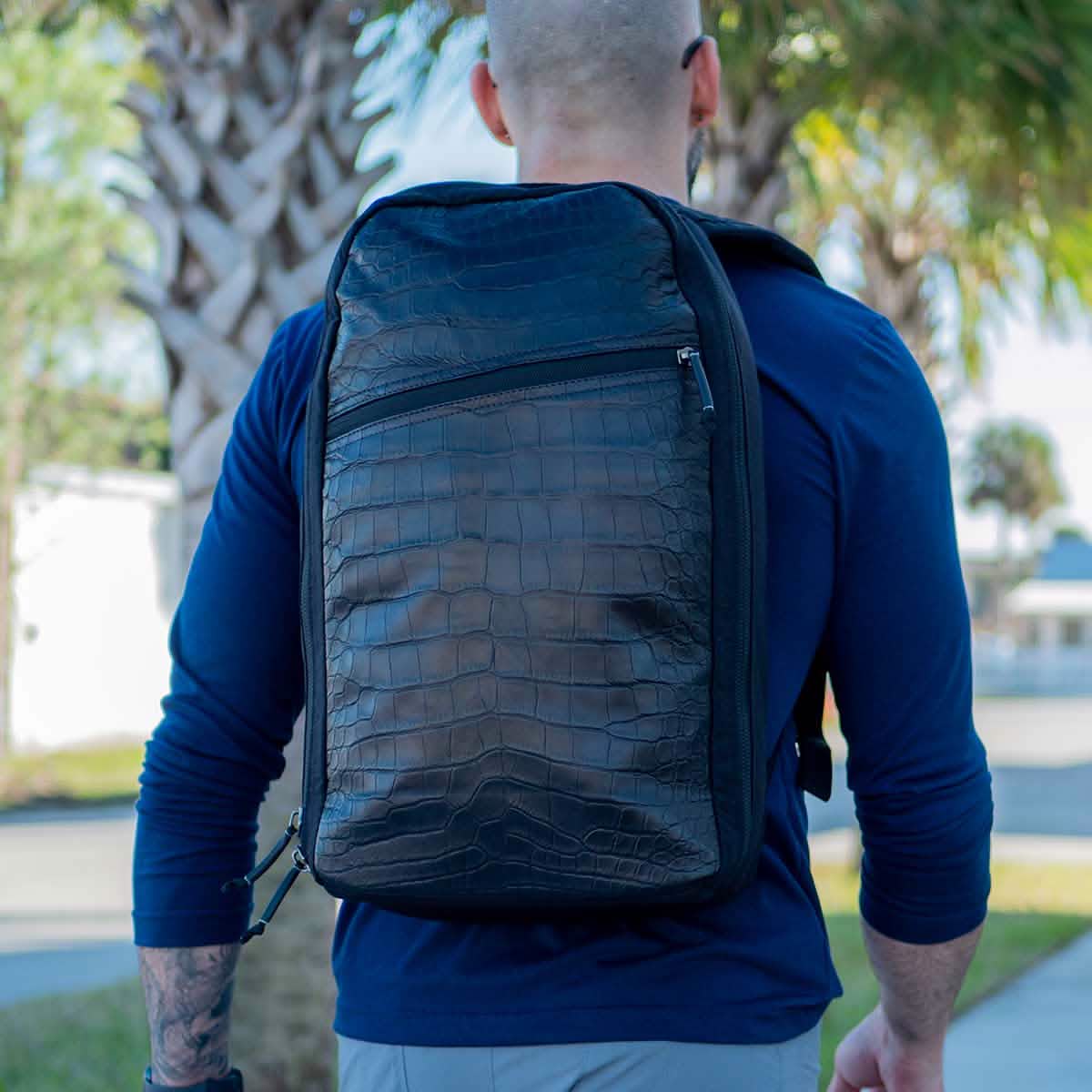 Bullet Ruck - Laptop - Alligator Leather