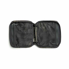 Open GORUCK rucking gear pouch with dual zippered mesh compartments on white background