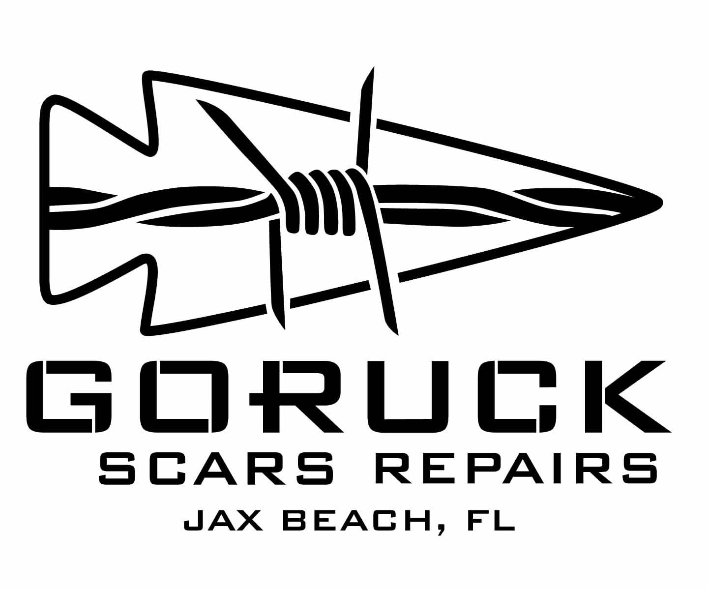 A black and white logo presents an arrowhead with a barbed wire design. Below, the text states 