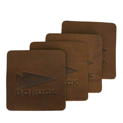 Leather Spearhead Coaster Set (4x)