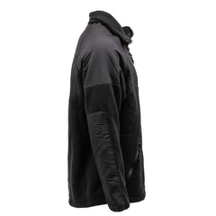Black Task Force Dagger jacket with reinforced sleeves and zippered side pocket, side view